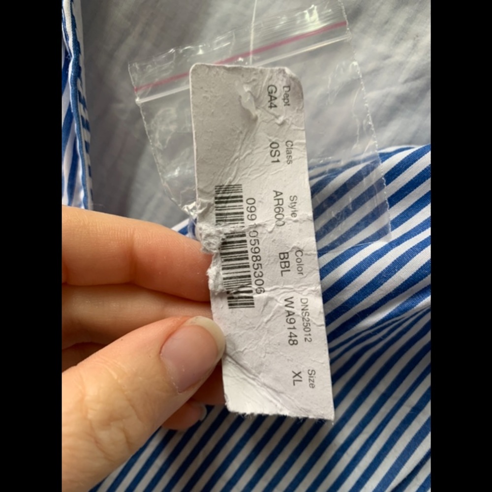 NWT J. Crew Blue and White Striped Dress- Size XL - Picture 4 of 5